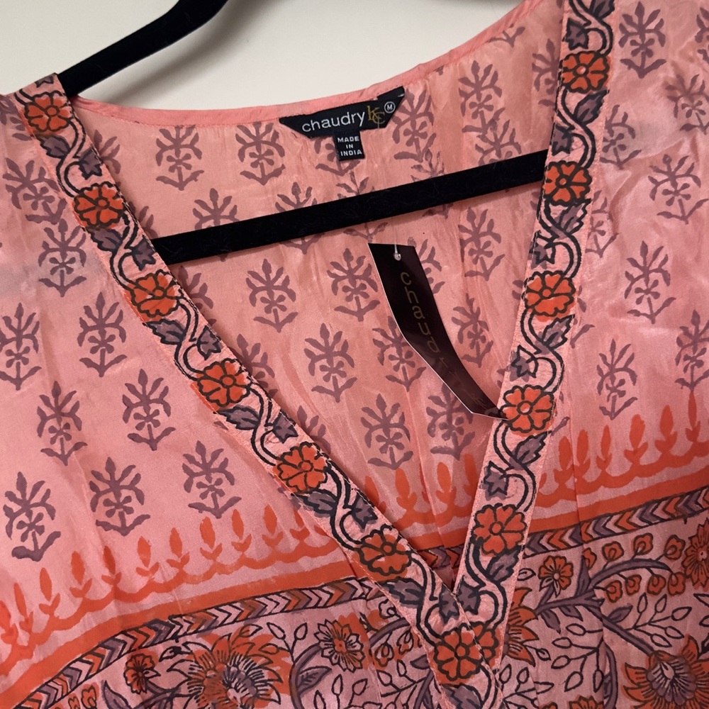 CHAUDRY by RAGA silk dress size M. made in INDIA - Picture 4 of 6